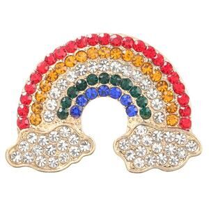 RAINBOW Pride Pin Rhinestones Brooch Love is Love Equality